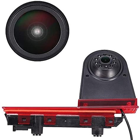 18mm Third Roof Car Camera with Rear Brake Reverse Camera Replacement for T5 Multivan T6 Caravelle Tailgate Brake Light High Roof 3a Light Stop Transporter Business