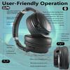 EXMAX H5 Bluetooth Headphones Over Ear ANC Hi-Fi Stereo Wireless/Wired Over-Ear Headphones + Microphone Foldable Comfortable Earmuffs Earpads 25 Hours Playtime for Online Class PC Cellphones TV view 3