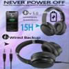 EXMAX H5 Bluetooth Headphones Over Ear ANC Hi-Fi Stereo Wireless/Wired Over-Ear Headphones + Microphone Foldable Comfortable Earmuffs Earpads 25 Hours Playtime for Online Class PC Cellphones TV view 4
