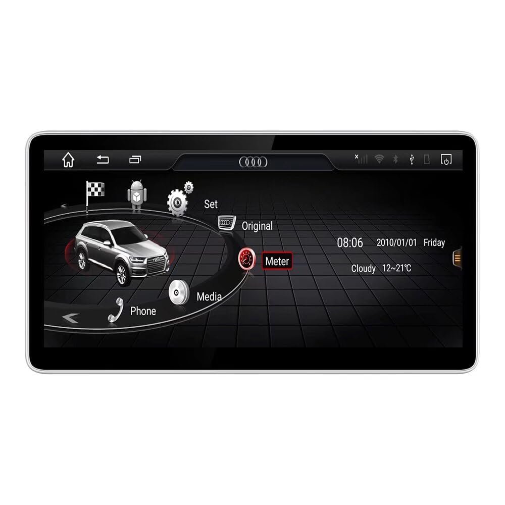 ROADYAKO 9.33Inch Indash Android 14.0 Car GPS Navigation Stereo Radio for Auid A4L 2017 2018 Original Car with 7inch or 8Inch Screen Head Unit 4G WiFi RDS Multimedia SWC Audio Video FM