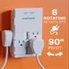 ECHOGEAR Wall Outlet with USB Ports & Surge Protection - Power Protect 8 Devices 6 Rotating AC Plugs 2 Includes 1x USB-C Port USB-A White view 2