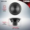 DS18 ZR15.2D Elite-Z 15" Car Subwoofer 1800W Watts Dual Voice Coil 2-Ohm DVC 2+2 Ohm (1 Speaker), Black view 3