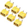 United States to Republic of the Congo (Brazzaville) Travel Power Adapter to Connect North American Electrical Plugs to Congolese outlets for Phones, Tablets, eReaders, and More (6-Pack, Yellow) view 1