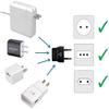 United States to Republic of the Congo (Brazzaville) Travel Power Adapter to Connect North American Electrical Plugs to Congolese outlets for Phones, Tablets, eReaders, and More (6-Pack, Yellow) view 3