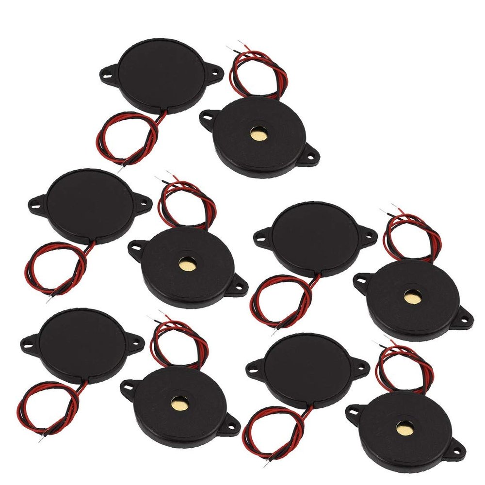NEW LON0167 10Pcs DC 1-30V 12V 2-Wired 85dB Sound Passive Electronic Buzzer Alarm Black(10 Stcke DC 1-30 ? 12 V 2-Wired 85dB Sound Passive Elektronische Summer Alarm Schwarz