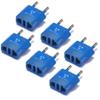 United States to Syria Travel Power Adapter to Connect North American Electrical Plugs to Syrian Outlets for Cell Phones, Tablets, eReaders, and More (6-Pack, Blue) view 1