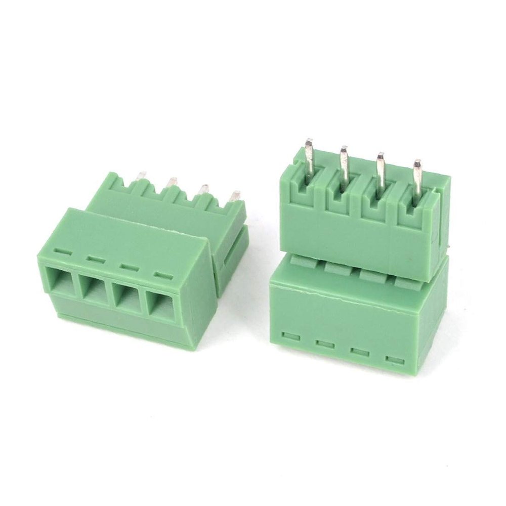 NEW LON0167 2Pcs 300V 8A 4P Pins 3.5mm Pitch PCB Screw Terminal Block Connector Green(2Pcs 300-V 8A 4P Pins 3,5 mm Pitch PCB Schraubklemmenanschluss Grn