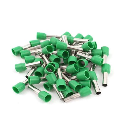 NEW LON0167 50 Pcs 6mm2 Crimp Cord Wire End Terminal Insulated Bootlace Ferrule Connector Green(50 Stcke 6mm2 Crimp-Schnur-Drahtanschlussklemme Isolierte Schnrsenkel Ferrule Connector Grn
