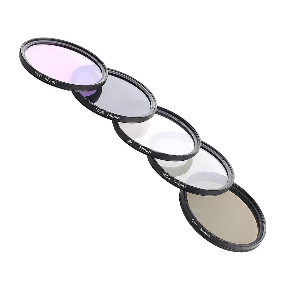 6 in 1 Lens Filter Kit UV+CPL+FLD+ND 2 4 8 49MM 52MM 55MM 58MM 62MM 67MM 72MM 77MM for DSL Camera Lens (Caliber : 72MM)