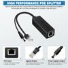 PwrON Active POE Splitter Adapter, 48V to 12V, IEEE 802.3af Compliant, 10/100Mbps up to 100 Meters for Surveillance Camera, Wireless Access Point and VoIP Phone view 2