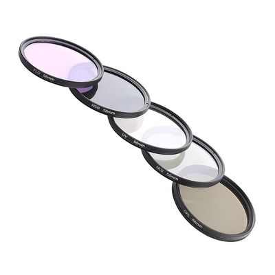 6 in 1 Lens Filter Kit UV+CPL+FLD+ND 2 4 8 49MM 52MM 55MM 58MM 62MM 67MM 72MM 77MM for DSL Camera Lens (Caliber : 62MM)