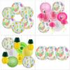 PartyKindom 6 Pcs Pineapple Paper Honeycomb Ball Pool Party Galvanized Steel Wire White Paper view 2
