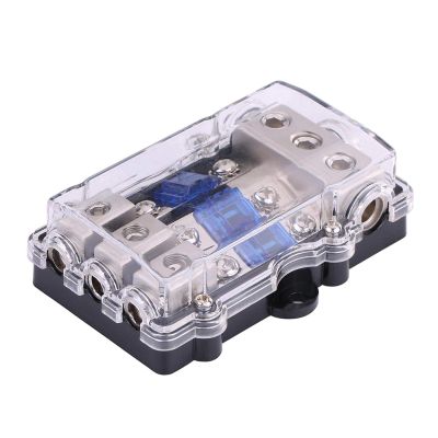 Akozon distribution block 1,Universal 60A Car Auto Vehicle Stereo For Audio Power Box Holder Block 1 In 3 Ways Out