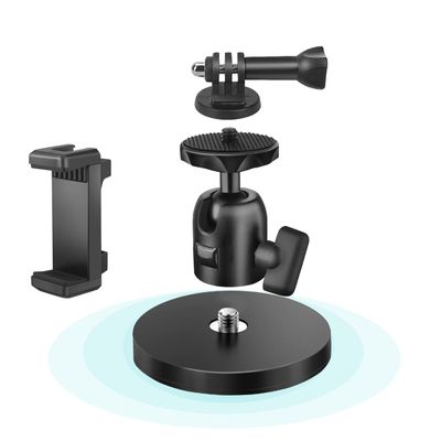 Magnetic Camera Mount with Ball Head, Magnetic Phone Holder for Gym,Super Strong Rubber Coating Neodymium Magnet for Smartphone Hero 13/12/11/10/9/8/7/6,DJI Osmo Action Insta360, Security Camera