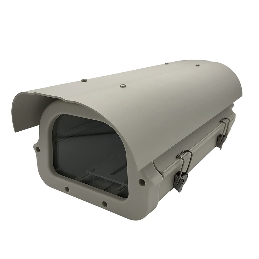 OwlCat 12 Inch Big Size Outdoor Weatherproof Heavy Duty Aluminum CCTV Housing Security Surveillance Camera Housing Camera Mount Enclosure Double Lock Monitoring Protective Shell