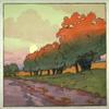 Arthur Wesley Dow : Willows and the Moon : 1917 : Archival Quality Art Print view 1