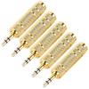 JacobsParts 6.35mm 1/4" Female to 3.5mm 1/8" Male TRS Stereo Audio Headphone Mic Adapter Converter (5-Pack) view 1