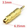 JacobsParts 6.35mm 1/4" Female to 3.5mm 1/8" Male TRS Stereo Audio Headphone Mic Adapter Converter (5-Pack) view 3
