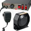 BooYu 12V 200W 9 Tones Police Warning Emergency Siren PA System [Slim Speaker][125-135dB][Handheld Microphone][Hands-Free][2 x 10A Switches] for Firefighter Ambulance Vehicles Truck Car SUV ATV UTV view 1