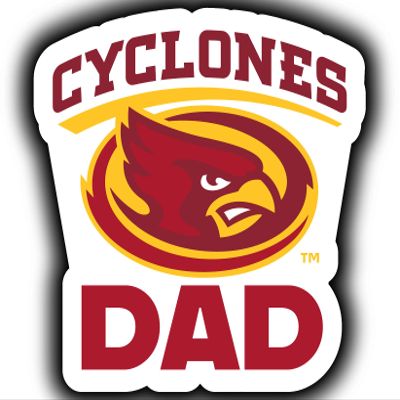 Iowa State Cyclones 4-Inch Proud Dad Die Cut Decal Officially Licensed Collegiate Product