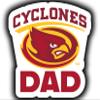 Iowa State Cyclones 4-Inch Proud Dad Die Cut Decal Officially Licensed Collegiate Product view 1