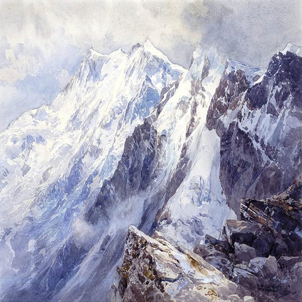 Edward Theodore Compton : Monte Rosa East-Face : Archival Quality Art Print