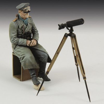 XINGCHANG 1/35 Resin Model Figure GK Soldier Telescope Observer Officer of World War II Military Theme Uncoated No Colour