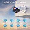 Swann Home Security Camera, POE Cat5e NVR 4K HD Video, Indoor Outdoor Wired Surveillance CCTV, Color Night Vision, Heat Motion Detection, Flashing LED Lights, Advanced Analytics in Each Cam, 900BE view 2
