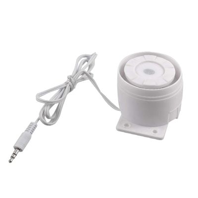New Lon0167 95dB DC 6-12V 3.5mm Jack Electronic Alarm Sound Buzzer White(95dB DC 6-12V 3,5-mm-Klinke Elektronischer Alarmton Summer Wei
