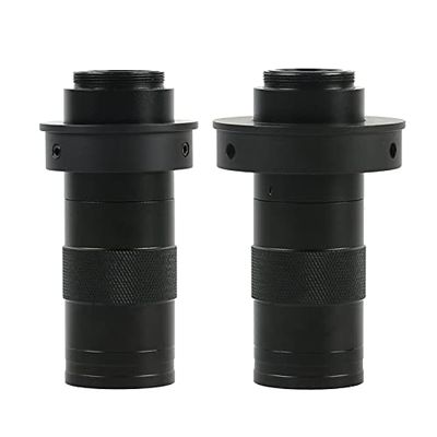 Microscope Accessories 100X Upgrade 130X Adjustable Zoom C Mount Lens Monoshock Industrial Video Microscope HDMI USB VGA Camera Lens for Soldering PCB(50mm)