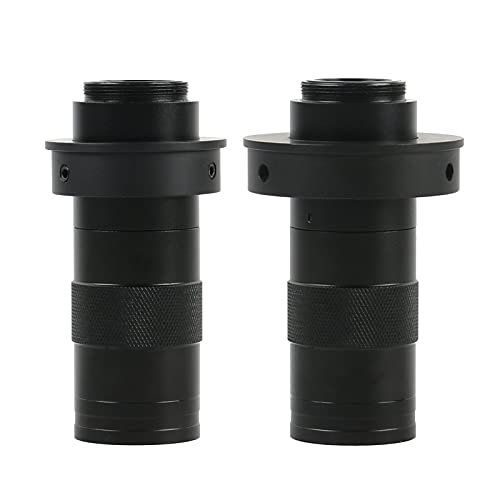 Microscope Accessories 100X Upgrade 130X Adjustable Zoom C Mount Lens Monoshock Industrial Video Microscope HDMI USB VGA Camera Lens for Soldering PCB(50mm)