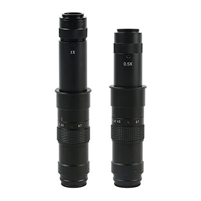 Microscope Accessories FHD Adjustable 180X 300X Zoom C-Mount Lens Precision Parallel Optical Lens for VGA USB HDMI Industrial Video Microscope Camera(300x,40mm)