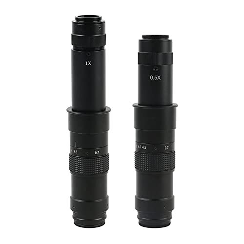 Microscope Accessories FHD Adjustable 180X 300X Zoom C-Mount Lens Precision Parallel Optical Lens for VGA USB HDMI Industrial Video Microscope Camera(300x,40mm)