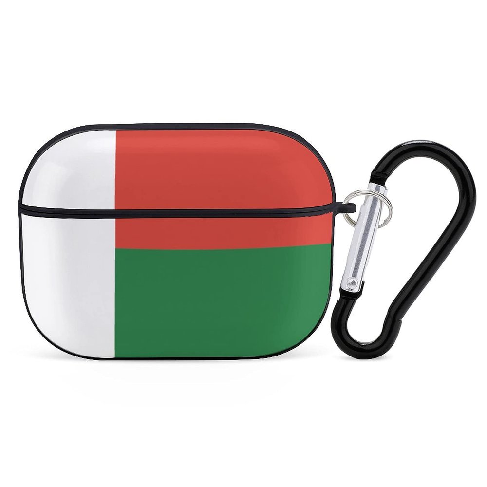 MAIPHUONGANH Flag of Madagascar Compatible with AirPods Pro case Protective Cover, Cute Protective Shockproof Protective Cover with Keychain, Wireless Charging Box, Woman, Man