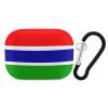 Gambia Flag Compatible with AirPods Pro case Protective Cover, Cute Protective Shockproof Protective Cover with Keychain, Wireless Charging Box, Woman, Man view 1