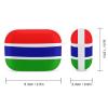 Gambia Flag Compatible with AirPods Pro case Protective Cover, Cute Protective Shockproof Protective Cover with Keychain, Wireless Charging Box, Woman, Man view 2