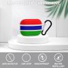 Gambia Flag Compatible with AirPods Pro case Protective Cover, Cute Protective Shockproof Protective Cover with Keychain, Wireless Charging Box, Woman, Man view 3