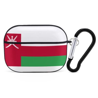 MAIPHUONGANH Oman Flag Compatible with AirPods Pro case Protective Cover, Cute Protective Shockproof Protective Cover with Keychain, Wireless Charging Box, Woman, Man