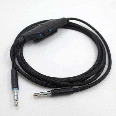 100Hz-20KHz 3.5MM Headphone Replacement Audio Cable Cord Line with Volume Control for Logitech G633 G635 G933 G935 Game Headset