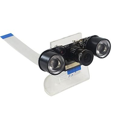 1080P 130 Degree Wide Angle 5 Megapixel Fish Eye Lens Infrared Light Night Vison Camera Kit for Raspberry Pi 4B/3B+/Zero/WH