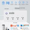 Smart Power Strip, UseeLink WiFi Surge Protector Compatible with Alexa & Google Home, Smart Plug with 4 USB Ports & 4 AC Outlets, Voice and Remote Control & Timer Schedule, 5ft Extension Cord view 3