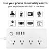 Smart Power Strip, UseeLink WiFi Surge Protector Compatible with Alexa & Google Home, Smart Plug with 4 USB Ports & 4 AC Outlets, Voice and Remote Control & Timer Schedule, 5ft Extension Cord view 4