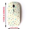 2.4G Wireless Mouse with Cute Pattern Design for All Laptops and Desktops with Nano Receiver - Colored Bright Snowflakes view 2