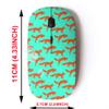 2.4G Wireless Mouse with Cute Pattern Design for All Laptops and Desktops with Nano Receiver - Foxes Playing Animals Wild view 2