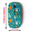 2.4G Wireless Mouse with Cute Pattern Design for All Laptops and Desktops with Nano Receiver - Forest Wolf view 2