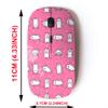 2.4G Wireless Mouse with Cute Pattern Design for All Laptops and Desktops with Nano Receiver - Cute White Cats view 2