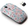 2.4G Wireless Mouse with Cute Pattern Design for All Laptops and Desktops with Nano Receiver - Christmas Snowman Present view 1