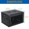 Tedgetal 6U Wall Mount Server Cabinet Network Rack Vented Enclosure Locking Door view 2