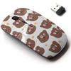 2.4G Wireless Mouse with Cute Pattern Design for All Laptops and Desktops with Nano Receiver - Cute Blue Bear view 1