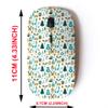 2.4G Wireless Mouse with Cute Pattern Design for All Laptops and Desktops with Nano Receiver - Christmas Symbols Textiles view 2
